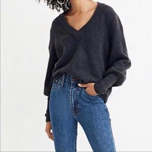 Madewell XS Grey V neck knit